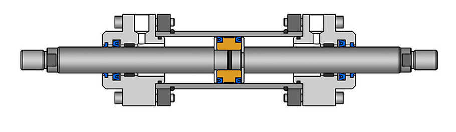 Гидравлический цилиндр с двухсторонним штоком