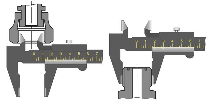Измерение резьбы для РВД штангенциркулем